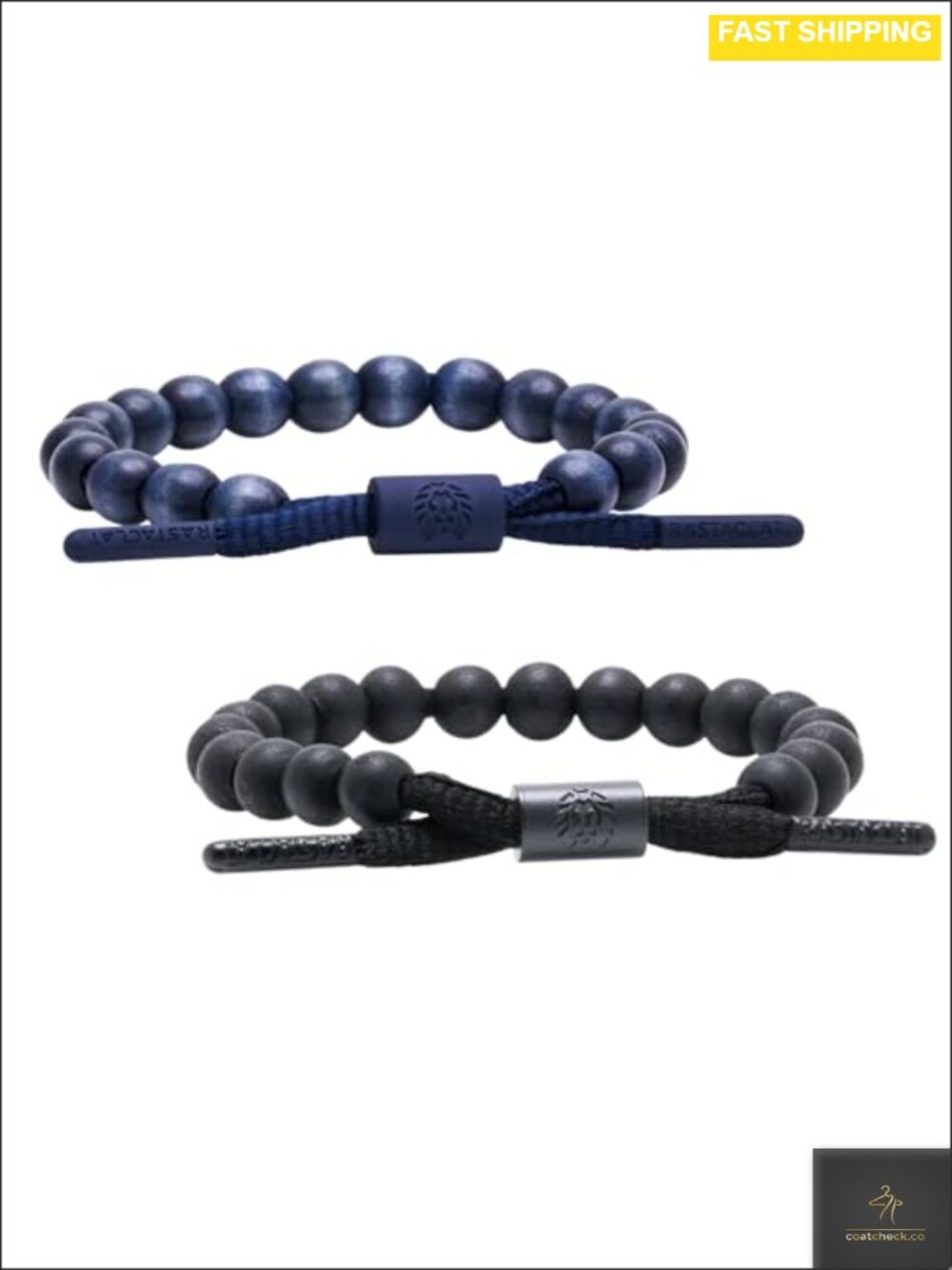 Rastaclat Braided Beaded Bracelet 2-Pack Adjustable Stackable Friendship